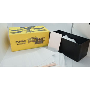 Pokemon TCG FORBIDDEN LIGHT Sun & Moon Trainer Storage Empty BOX + 100 Dividers